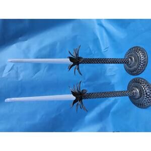 Studio Silversmiths Palm Tree Candle Holders Tropical Elegance w/ Coastal Flair